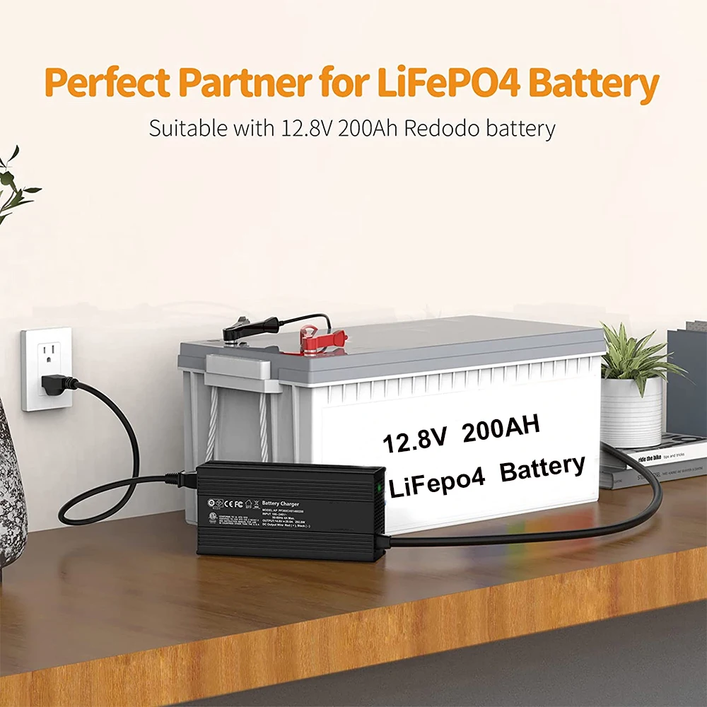 14.6V 40A LiFePO4 Battery Charger-Battery Charger for All Vehicle Type,RV ,Marine,car