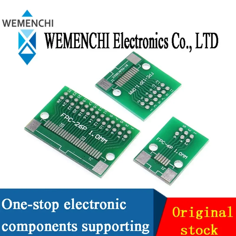 1PCS Double Side 0.5mm 1mm 6 8 10 12 20 40 50 60 Pin to DIP 2.54mm FPC/FFC SMT Adapter Socket Plate PCB Board Connector DIY KIT