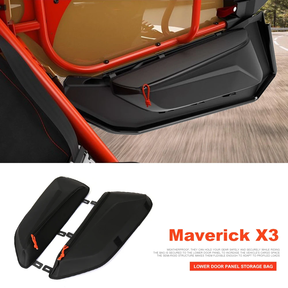 

For Can-Am Maverick X3 Max MAVERICK X3 Can-Am Maverick X3 MAX UTV Accessories Lower Door Tool Bag Side Storage Bag 6L Black