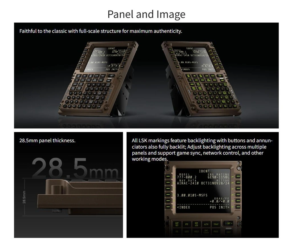 WINWING Flight Simulator PFP 7 PMDG Joystick Control Panel CDU Flight Game Simulator Control Panel for X-Plane MSFS
