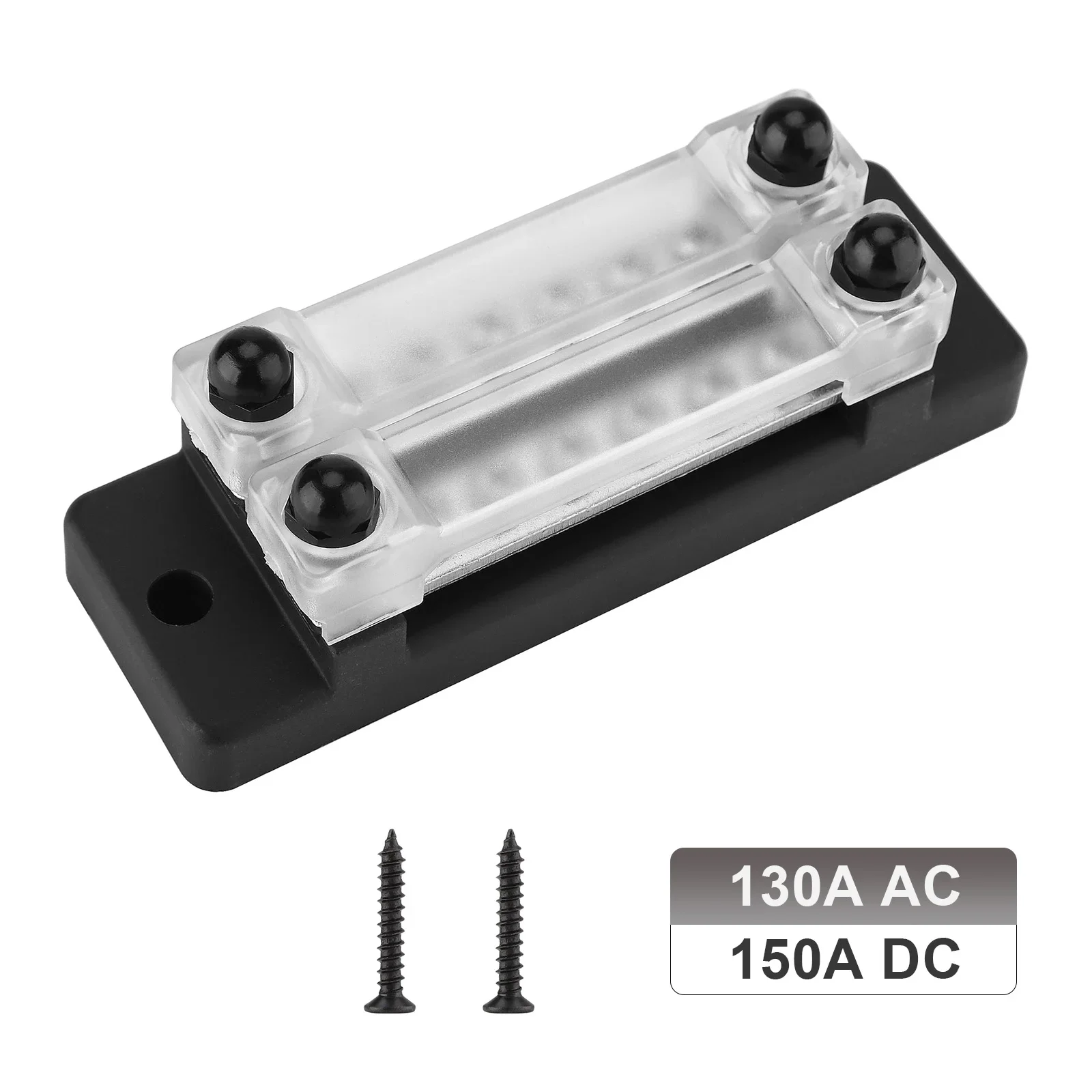

For Car Boat Trailer RV Applications Car Bus Bar Dual Row 12 Terminal 12 Way Kit 150A Power Distribution Terminal Block Ground