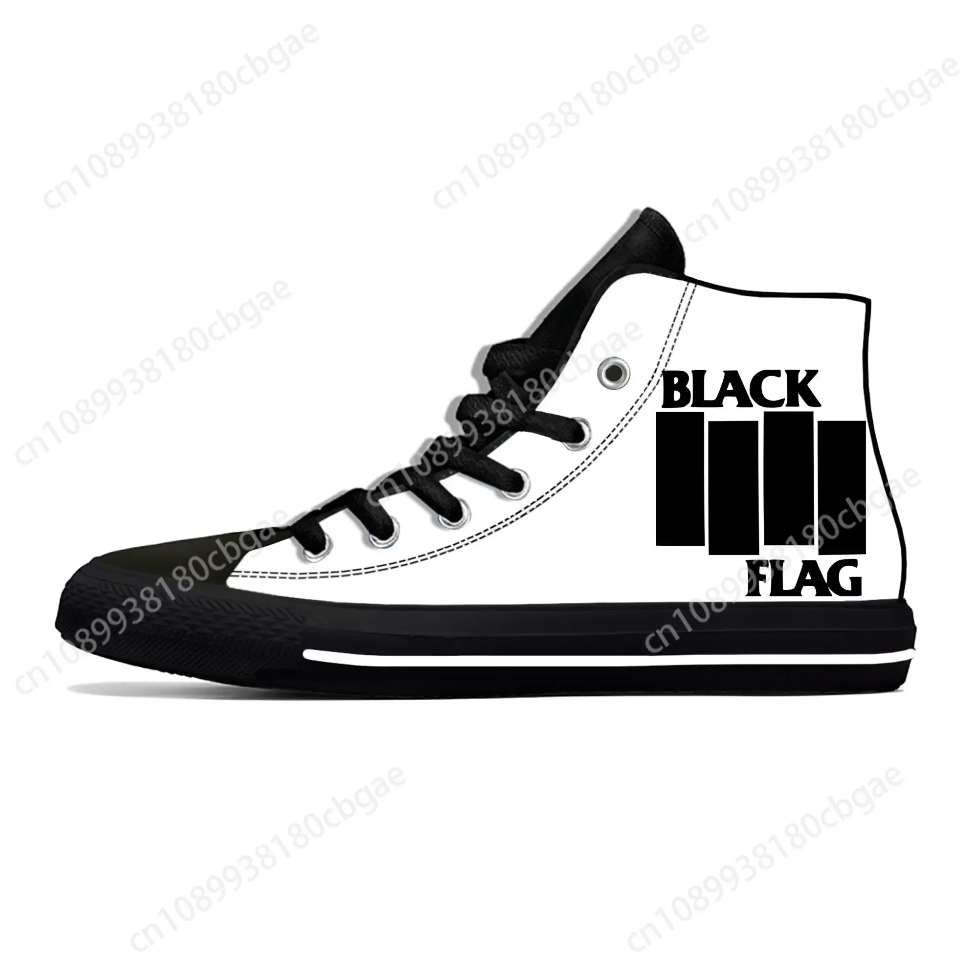 

BLACK FLAG Rock Band High Top Sneakers Mens Womens Teenager Casual Shoes Canvas Running Shoes 3D Print Designer Lightweight shoe