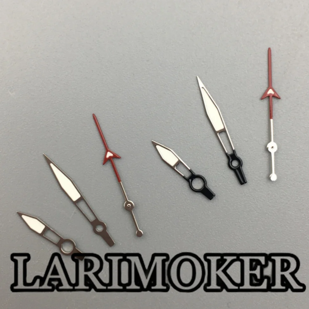 LARIMOKER hollow 3-pin accessories watch hands green luminous suitable for Nh35 PT5000 automatic movement watch parts