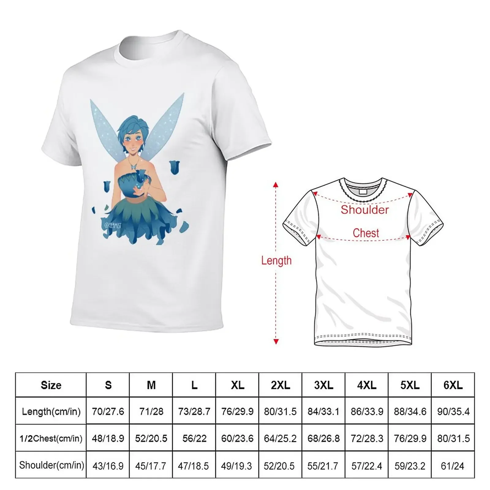 Fairytopia Azura T-Shirt graphics korean fashion summer top mens tall t shirts