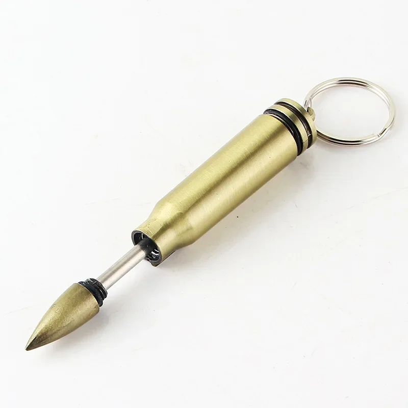 Portable Metal Pointed Bullet Can Be Used 10000 Times Lighter Portable Pendants Keychains Kerosene Cigarette Lighters & Smoking