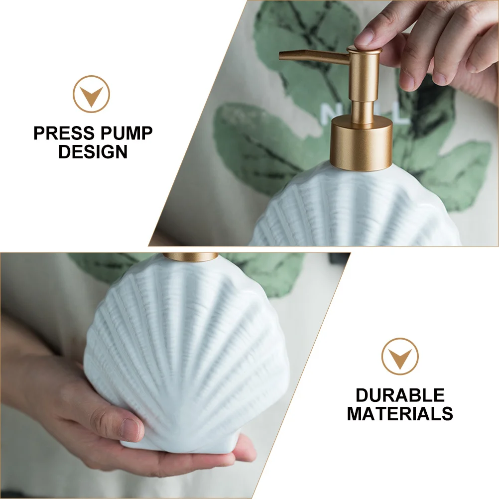 

1Pcs Ceramic Press Pump Soap Dispenser White Liquid Container Hand Soap Bottle for Bathroom Home Office