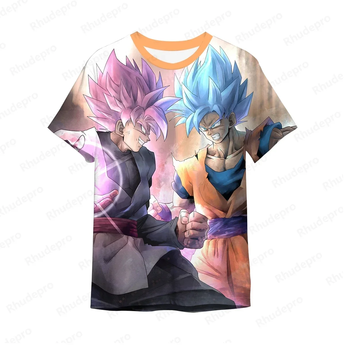 Printed T-shirt Anime Tops Dragon Ball Z High Quality Goku Cosplay 2024 Boy's Trend Clothes Oversized Tshirt Short Sleeve Y2k