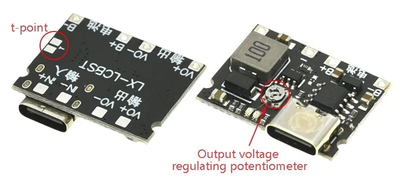 Typ-C 5V 2A 18650 Lithium-Batterie Lade-Entlade-Boost-Modul 3,7V zu 5V 9V 12V 28V Step-Up DC-DC-Wandlerplatine – Detail 2
