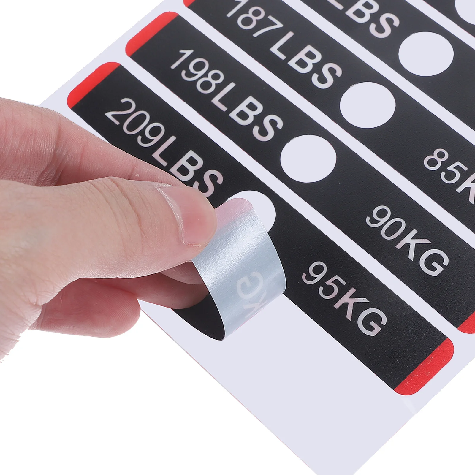 Weight Label Sticker Gym Stickers Adhesive Gym Equipment Tags Sorting Gym Equipment Counterweight