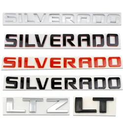 3D ABS (Plastic) Car Styling Car Side Fender Tail Trunk Decal Sticker Badge For Chevrolet SILVERADO LTZ LT Letters Logo Sticker