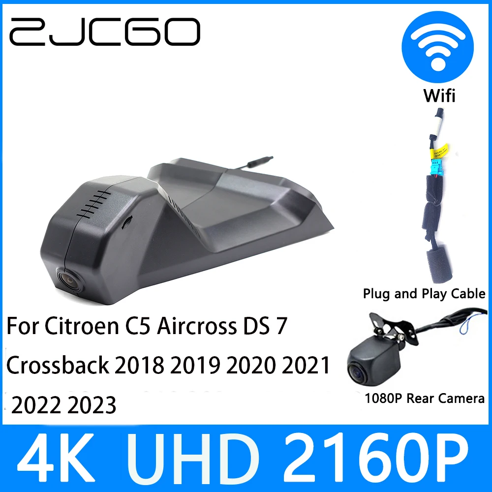 

ZJCGO Dash Cam 4K UHD 2160P Car Video Recorder DVR Night Vision Parking for Citroen C5 Aircross DS 7 Crossback 2018 -2023