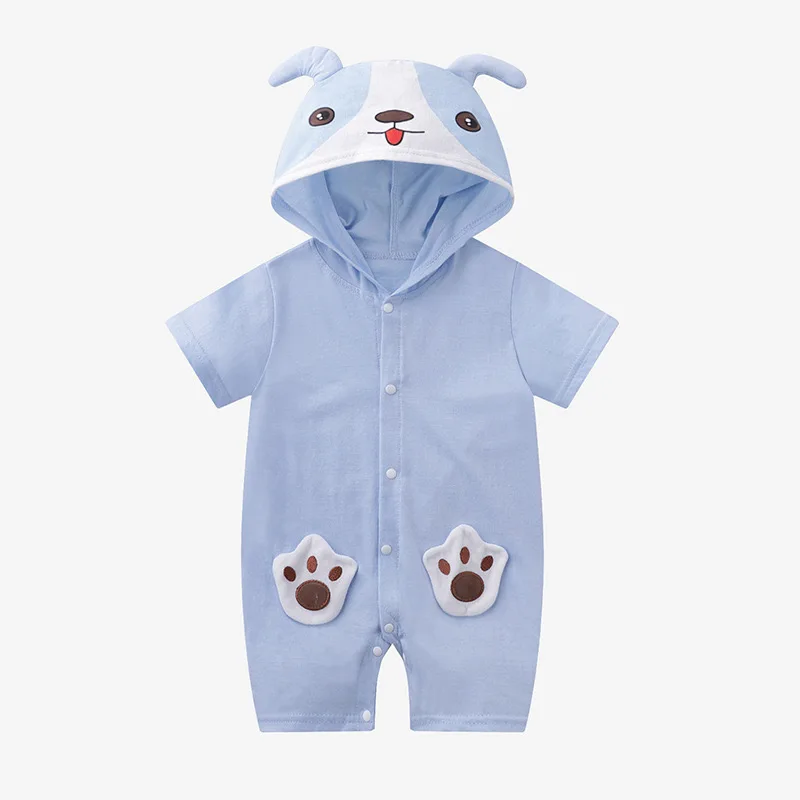 Infant Baby Jumpsuit Rabbit Cow Romper Animal Tiger Cute Cat  Girl Boy Cotton Suit Newborn Climbing Bunny Rompers Summer
