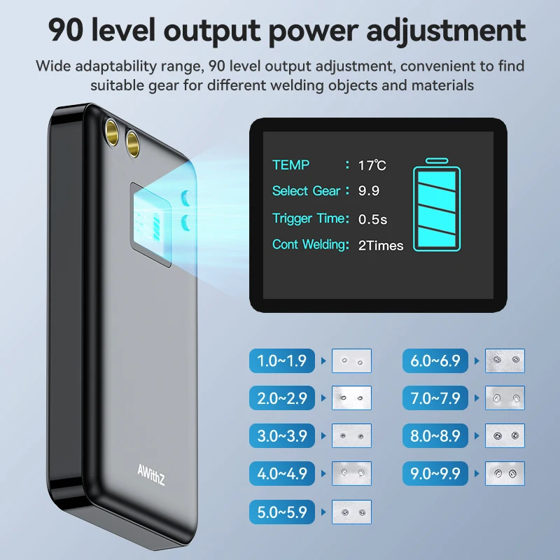 Mesin Las Titik Awithz, Genggam, Portabel Kecil, Rumah Tangga, Baja Tahan Karat, 18650, Pengelasan Butt Lembaran Nikel Baterai Lithium Ponsel, Mesin Las Layar Warna