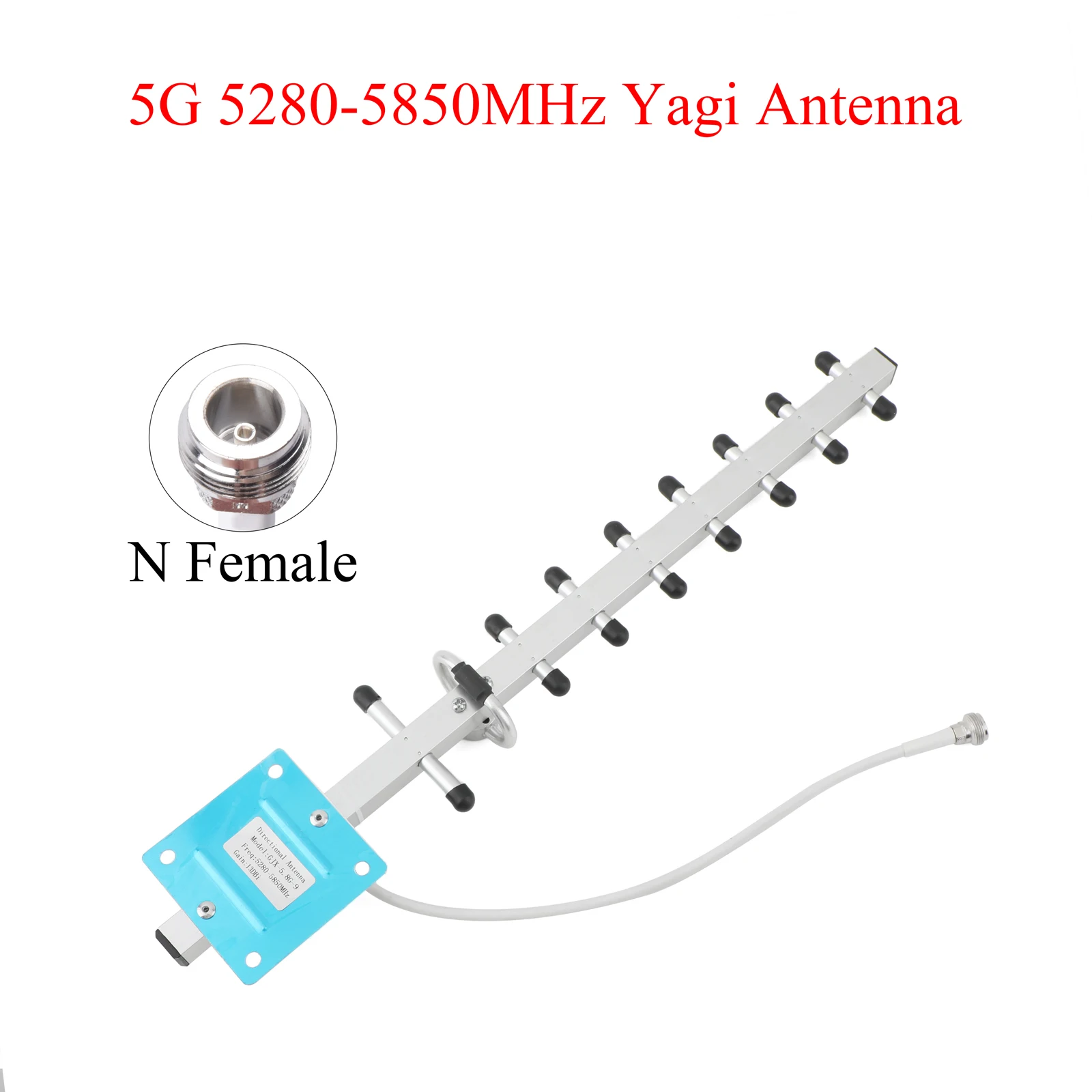 

13dBi 5G Yagi антенна 5280-5850 МГц N женская внешняя наружная антенна для GSM UMTS LTE мобильный повторитель