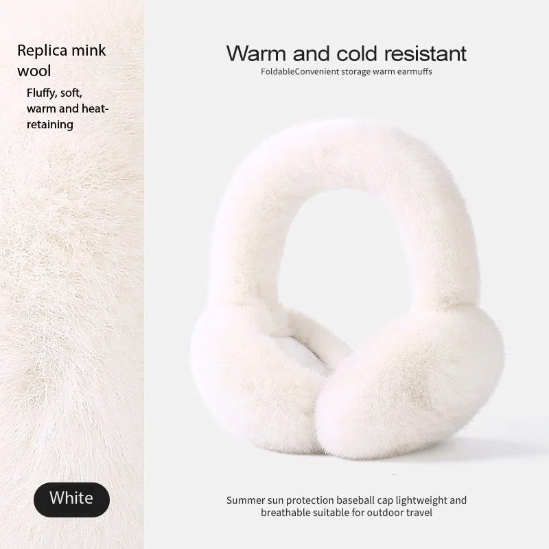 暖かさを保つための豪華なイヤーマフ、男性と女性用の折りたたみ可能な冬用耳保護、凍結防止耳カバー、バッグ、アウトドアサイクリング用