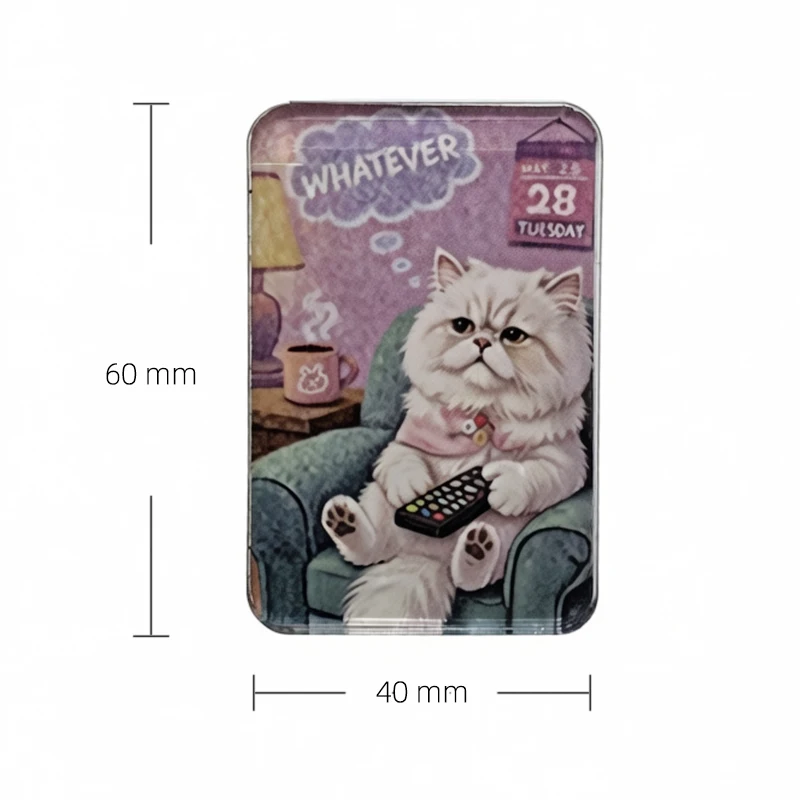 Week Cat Fridge Magnets 7 Pcs Vintage Acrylic Funny Daily Mood Tracker Cute Kitchen Calendar Collectible Set with Secret Sunday
