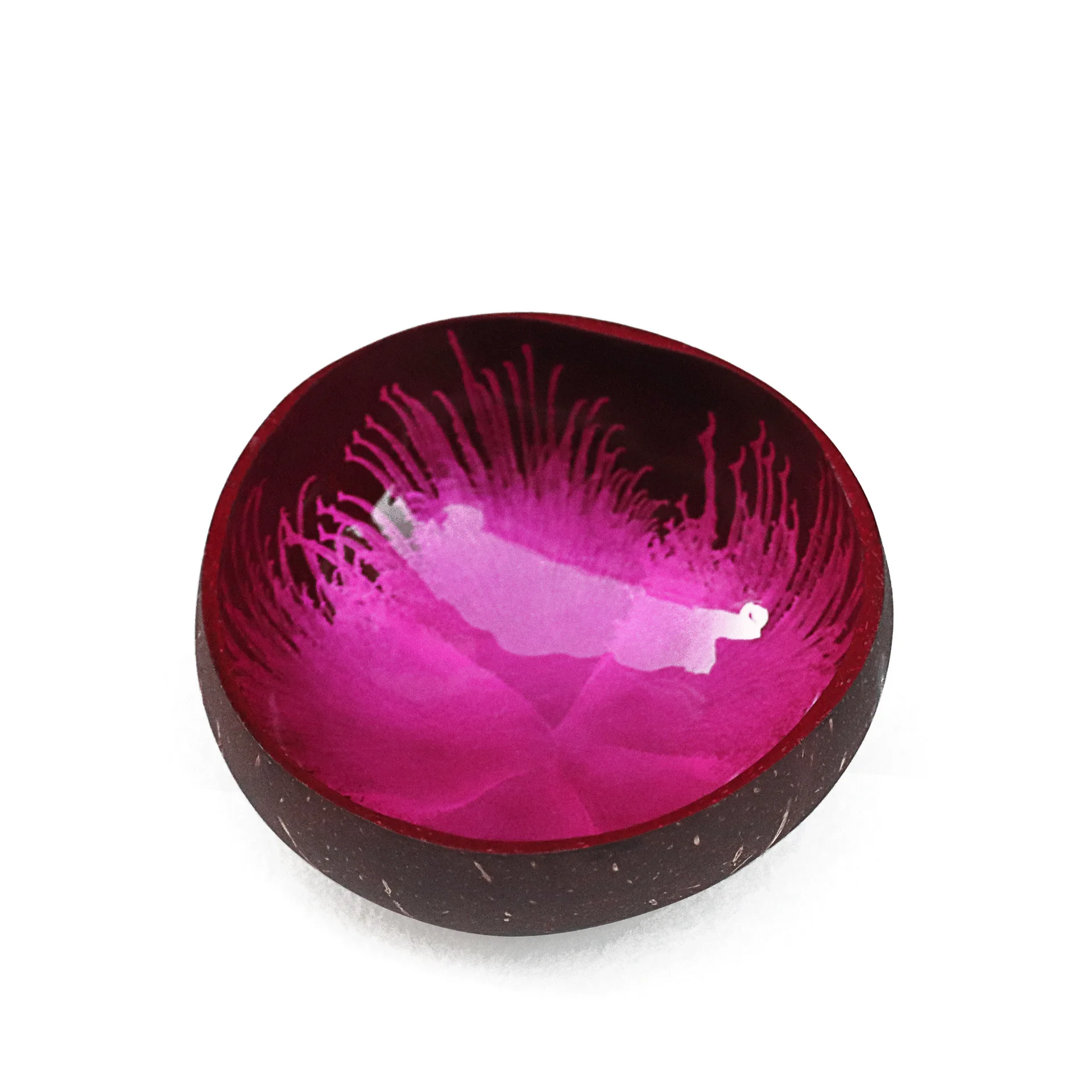 Natural Superior Coconut Bowl Splash Ink Coconut Shell Candy Storage Bowl Container Desk Ornament Creative Handicraft Decoration