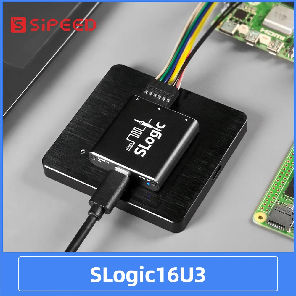 جديد Sipeed SLogic16U3 16CH 800M Samplerate 5Gbps USB3 محلل منطق فائق السرعة عتبة قابلة للتعديل لـ WIN MAC Linux