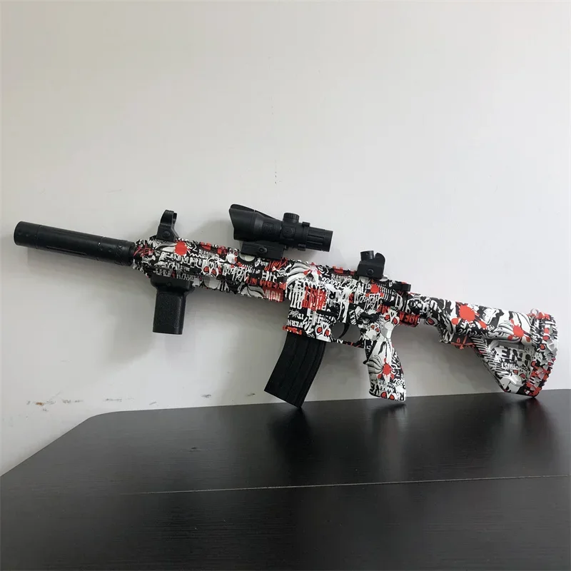 Arma de brinquedo de gel elétrico para crianças, jogo automático ao ar livre, arma ecológica para meninos e adultos, M416