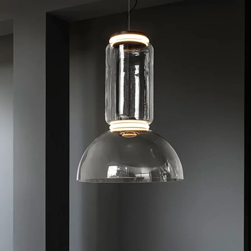 Nordic Hanging Chandelier Modern Home Decoration Minimalist Glass Jars Led Lamp Living Dining Hotel Lightings Salon Chandeliers