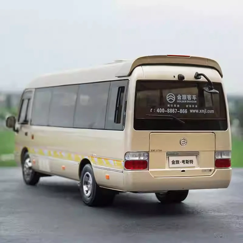 1:24 نموذج حافلة صغيرة من Golden Dragon Coaster Diecast، حافلة هدية مصغرة لمدرب الركاب من سبيكة واقعية للعرض أو الهدايا