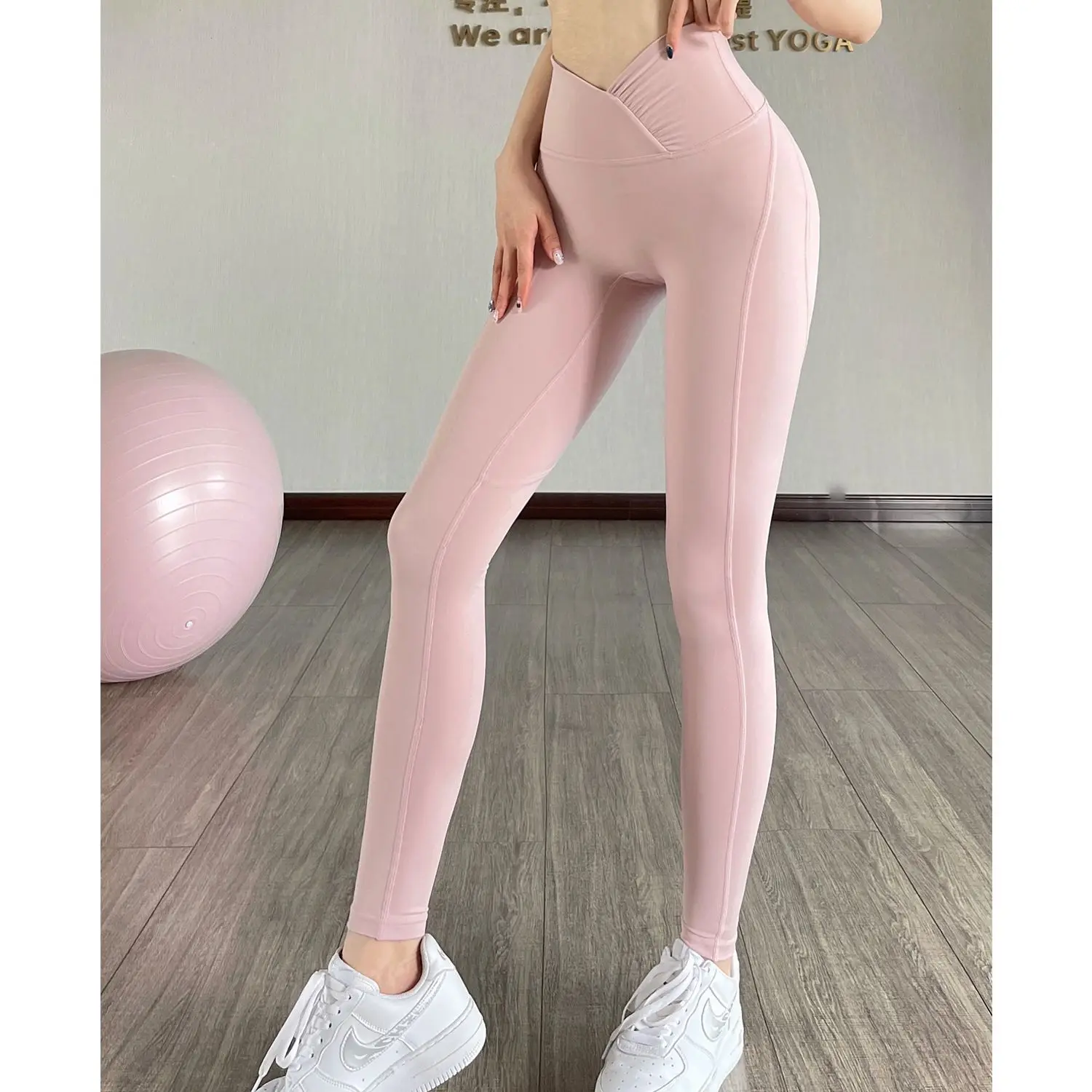 طماق-عالية الخصر امرأة الوردي Jk الجلد ودية مبهمة قسط يطبع اللون خريف شتاء الخامس الخصر غير مرئية تشديد سلس #1