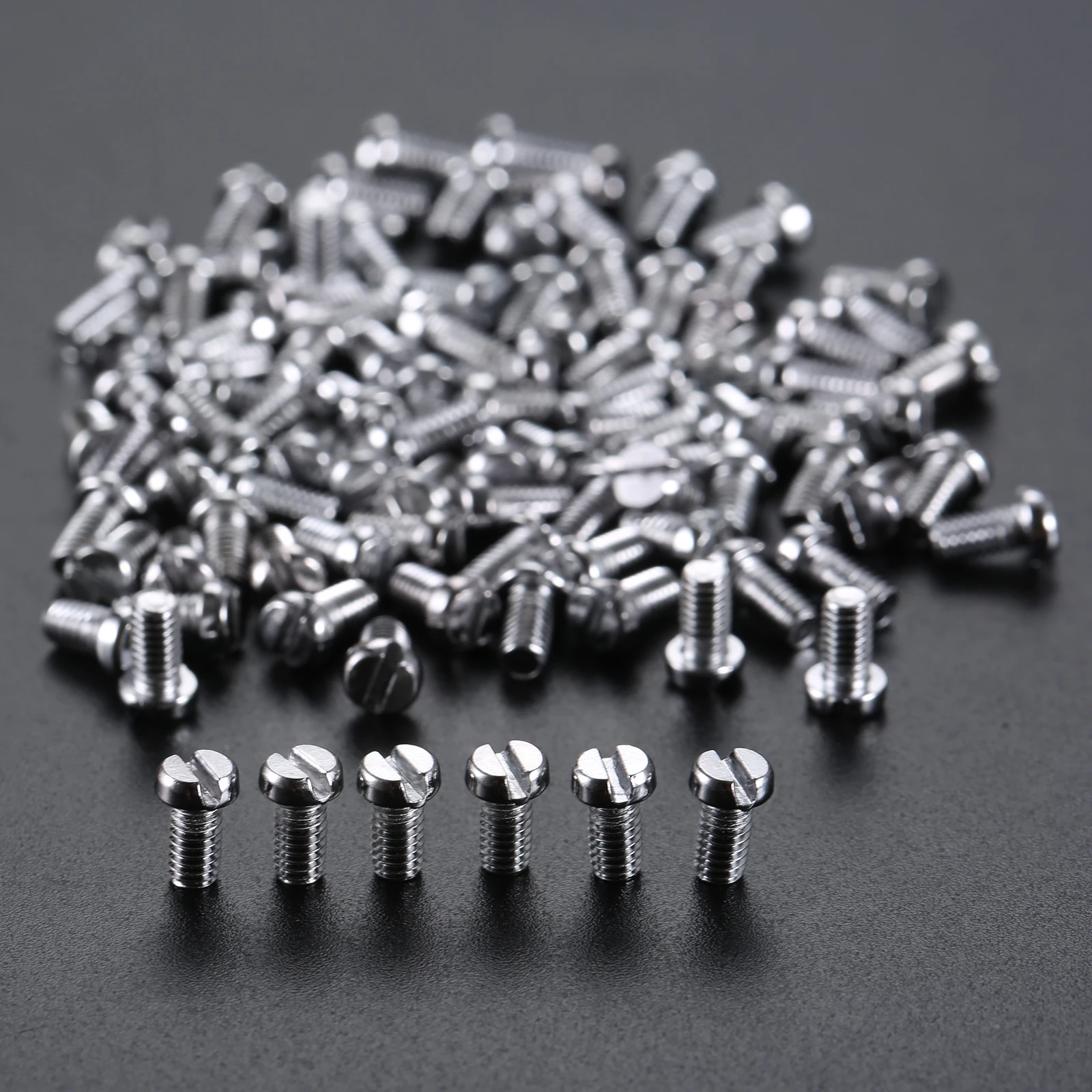 100pcs Metal Feed Dog Teeth Screws fit Industrial Sewing Machine Flat Needle Plate Mounting Screw Brother Pegasus Singer Presser