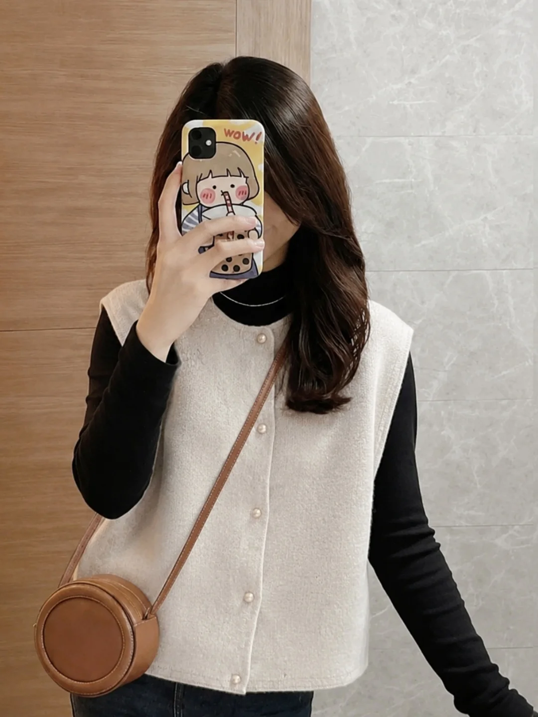 Fashionable Knitted Vest Women's Single Button Slimming Age-Defying High-End Feelings Layering Vest Autumn New Arrival