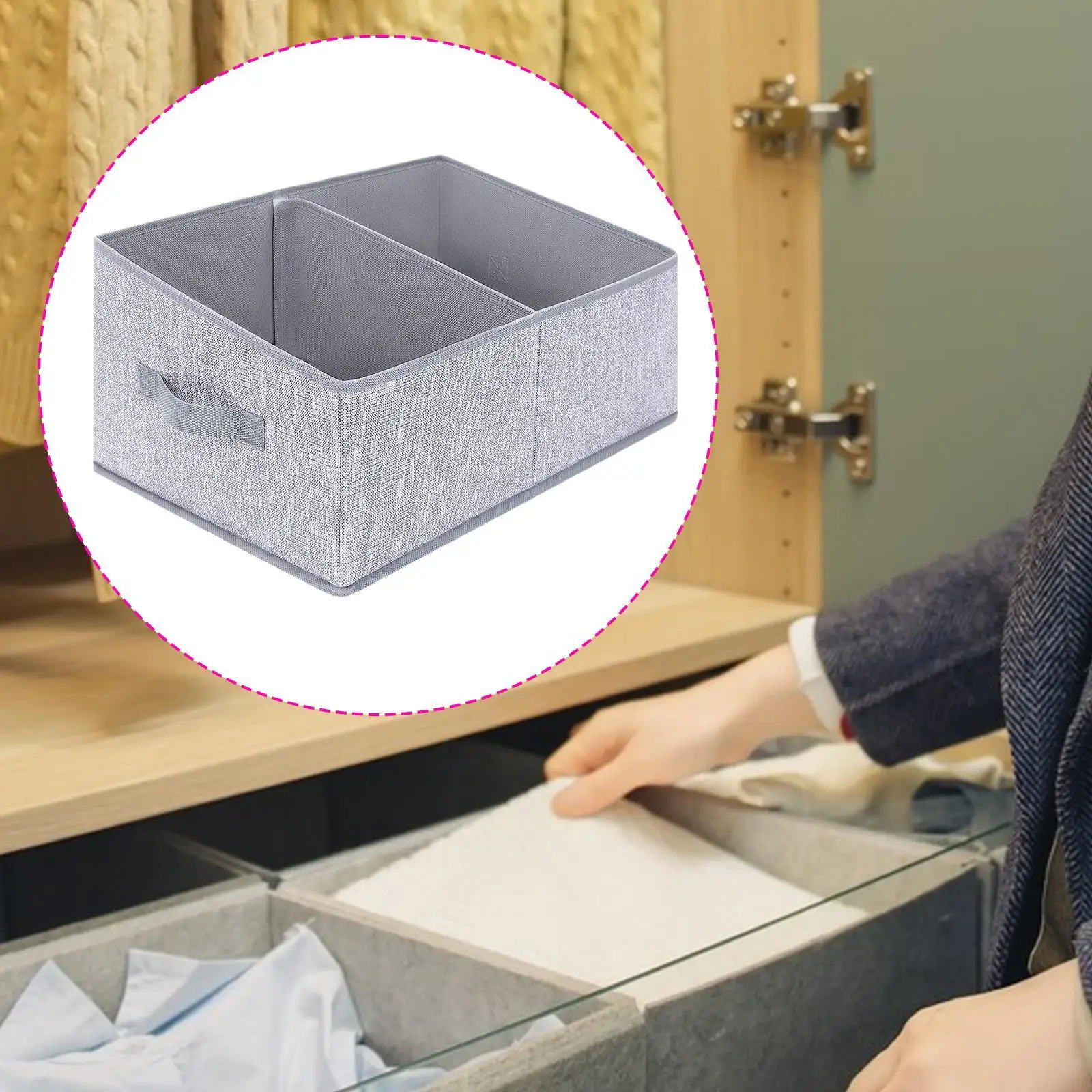 

Foldable Storage Bin Underwear Bra Socks Organization Closet Organizer Bin for Bed Sheets Wardrobe Shelves Clothing Drawer