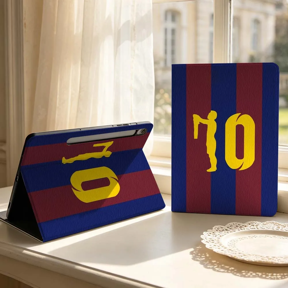 Jersey Number 10 For Samsung Galaxy Tab S11 S10 S9 S8 S7 S6 A9 A8 A11 Lite FE Plus Pen Tray Tablet Case Soft