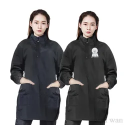 Pet Dog Grooming Uniforms Pet Groomer Work Clothes Anti Hair Waterproof Gown Beauty Salon Barber Shop Hairdresser Robe Y1031