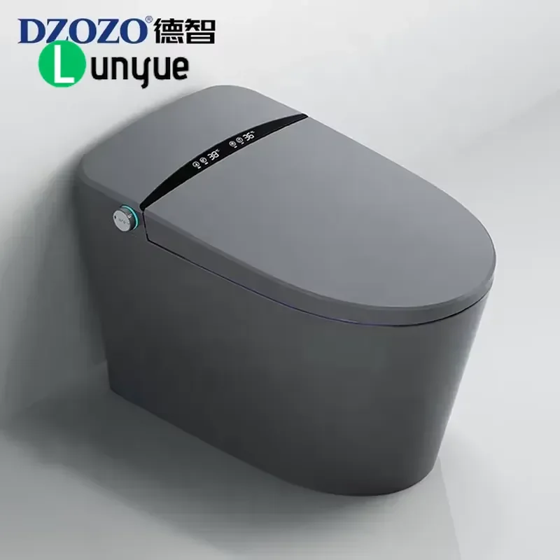 High Quality Extended Floor to Ceiling Bathroom Ceramic Automatic Intelligent Remote Control P Type Trap Drain for Night Use