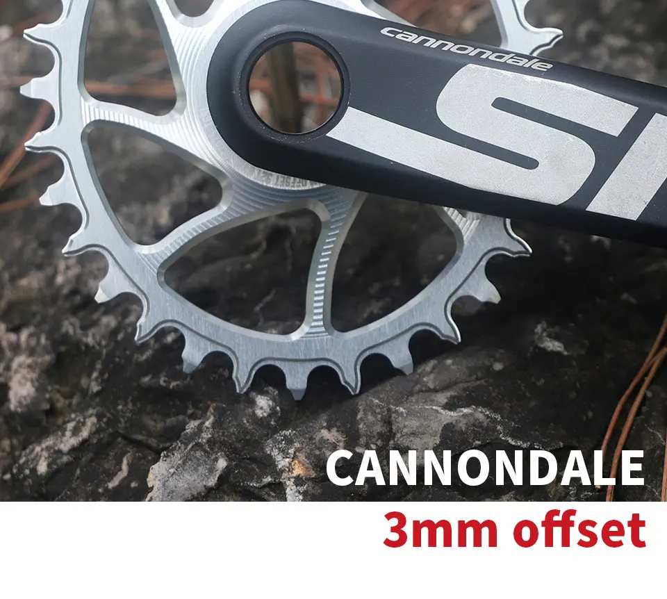 Pass Quest For CANNONDALE si ss 0mm 3mm Offset Bike Chainwheel 28T 30T 32T 34T 36T 38T 40T 42T bicycle Chainrings mtb Bike parts
