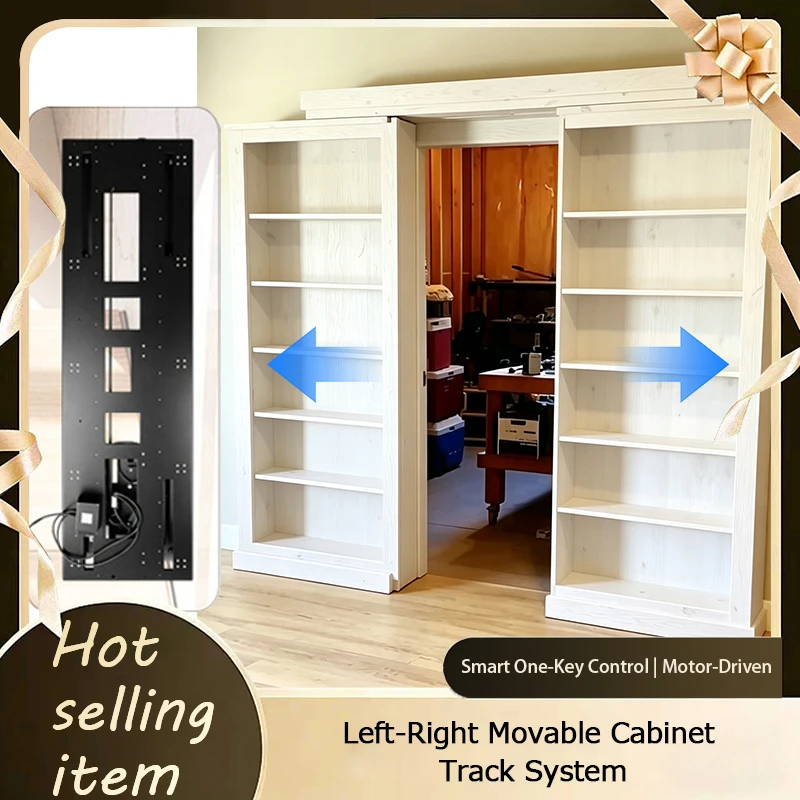 Cabinet Door Left Right Sliding Track System Invisible Hidden Hardware Kit For Custom Home Furniture Smooth Durable Full Set 284