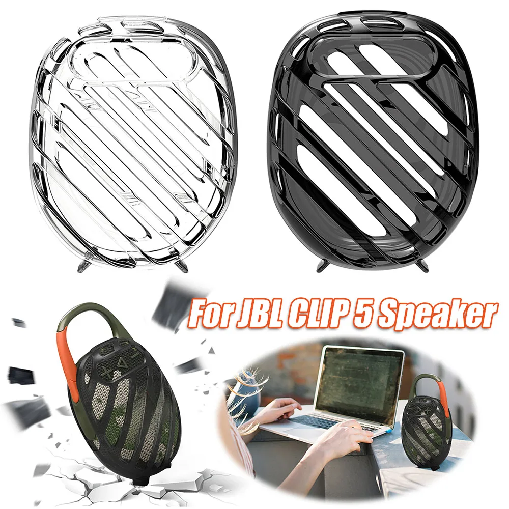 Transparente TPU-Hülle, Audio-Schutzhülle, kratzfeste, transparente Lautsprecherhülle für JBL CLIP 5 Bluetooth-kompatibler Lautsprecher
