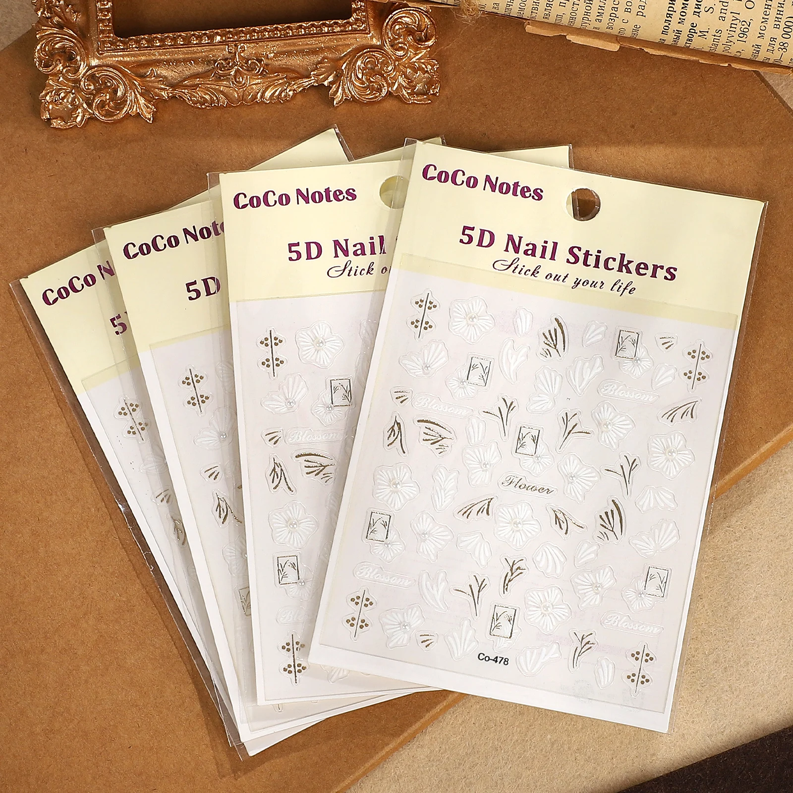 

2 шт./компл. винтажные растения, цветы, пейзаж, наклейки для ногтей, креативные DIY журнальные материалы, канцелярские принадлежности для коллажа