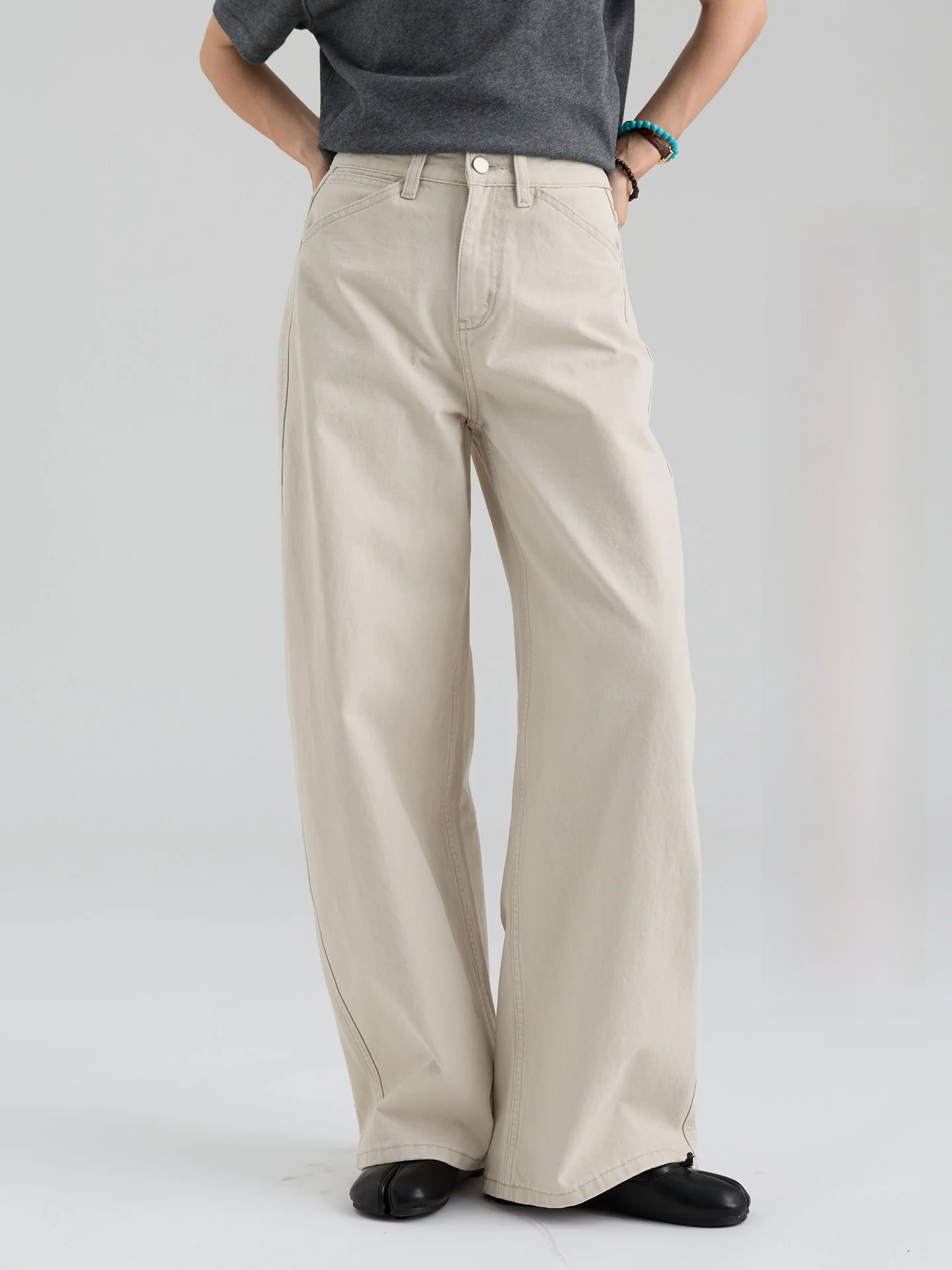 

High Waist Casual Cotton Pants Women's Slimming Color Diagonal Pattern Knife Pants Spring New Style Drawwind