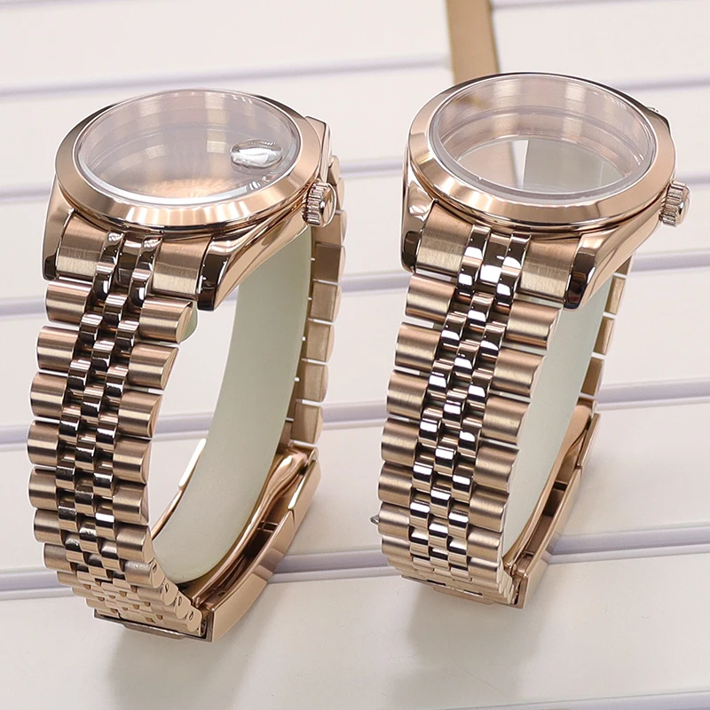 36mm 39mm Uhrenzubehör für Seiko NH35 NH34 NH36 Miyota8215 Roségold Uhrengehäuse Armband Saphirglas 28,5mm Zifferblatt Air King – Detail 8