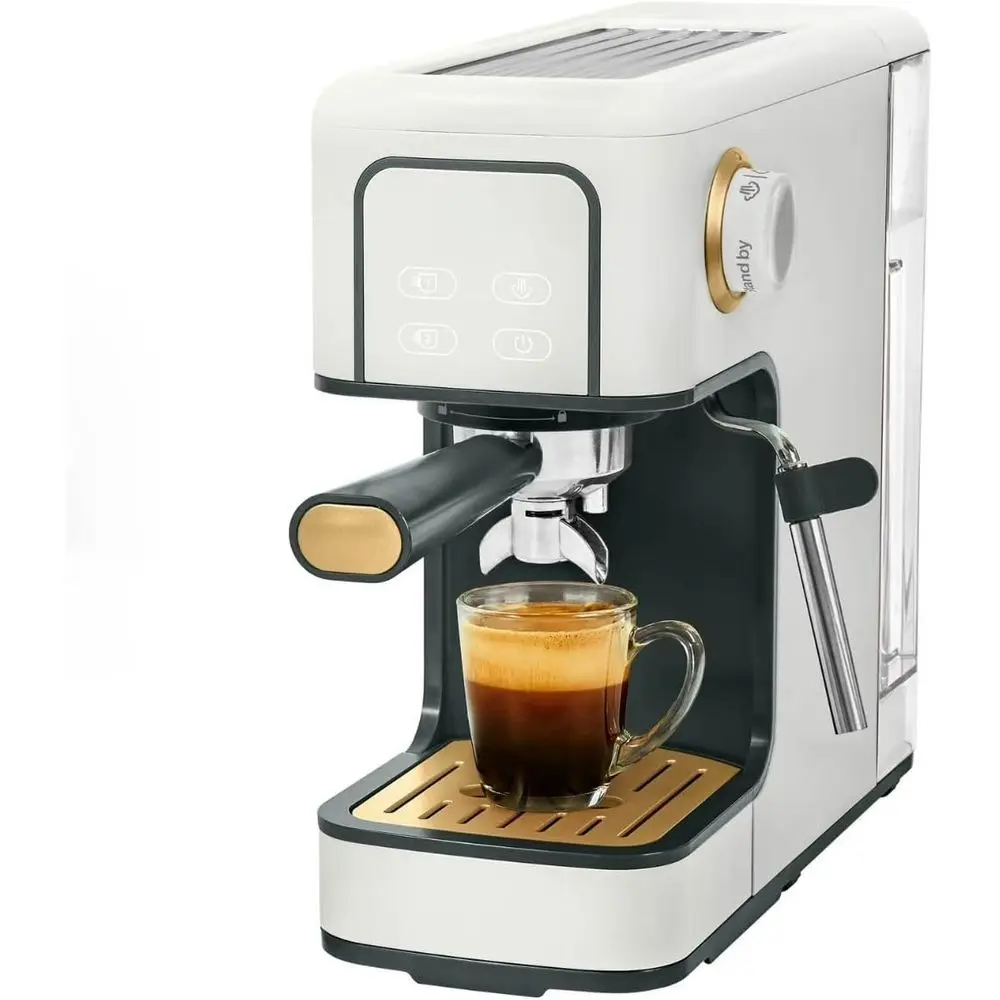 

Slim Maker – 20 Bar Prure, 52mm Diecast Portailter, Steam Wand, Touch-ted Display, 50oz Removable Water Reservoir, Space Saving