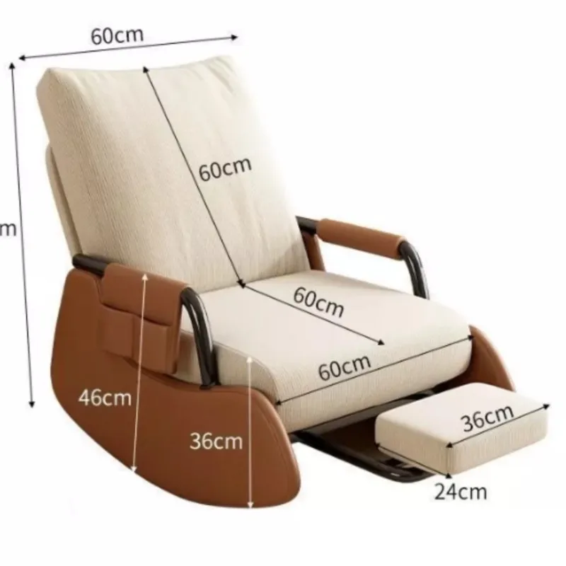 Rocking Chair, Comfortable Lounge Recliner with Armrests & Footrest for Balcony & Living Room, Relaxing Cradle for Adults