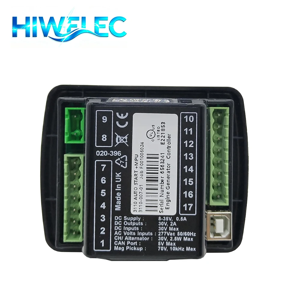HWDS3110 MPU Generator Controller Compatible with Genuine Replace Original HWDS3110 Small Diesel Alternator Control Board