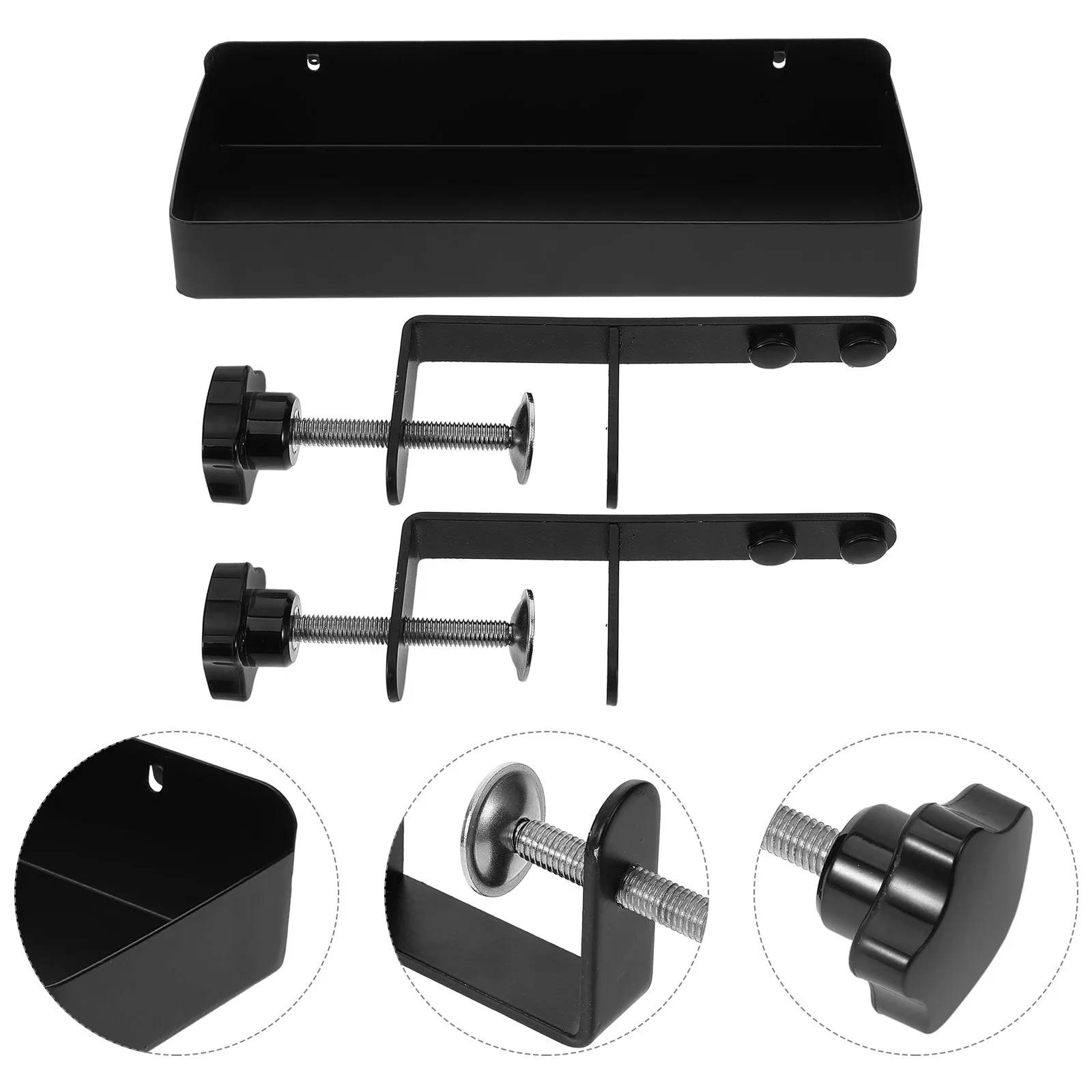 

1Set Storage Box Pegboard Organizer Accessories Clamp-on Shelf Holder for Workshop Garage Wall Mounted Tool Organizer Case