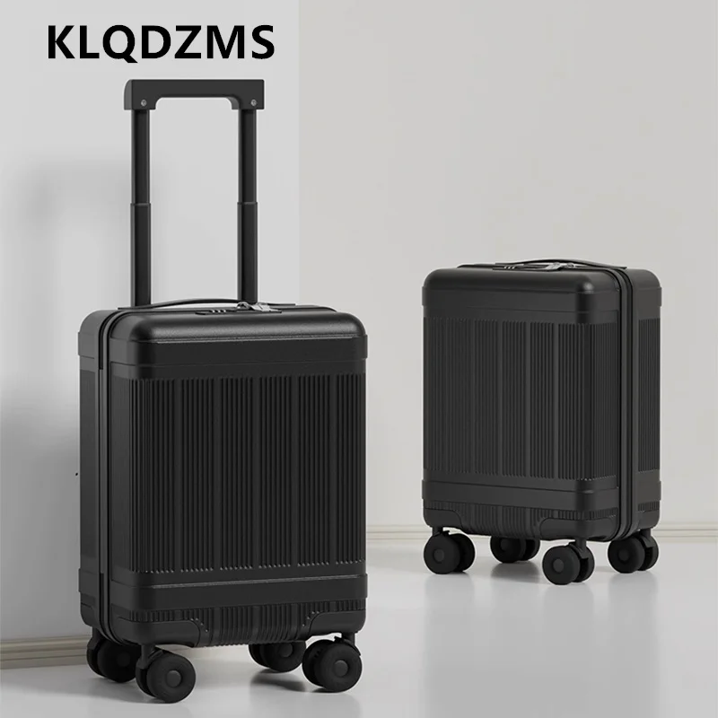 

KLQDZMS Suitcase 18 Inches Boarding Box Student Cart Case Cart Type Travel Bag ABS + PC Password Box with Wheels Luggage