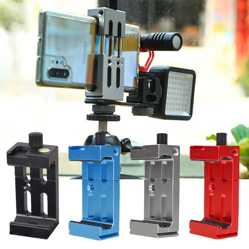 Cell Phone Tripod Mount 360 Rotation Cell Phone Clamp Photographic Equipment For Video Recording Webcam Live Broadcast Product