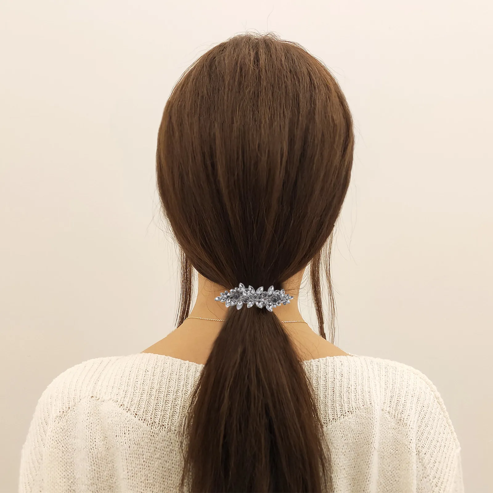 4 Pièces de Barrettes à Cheveux Scintillantes en Strass, Élégantes Barrettes de Mariage, Perles Simulées, Bijoux de Fête, Accessoires de Mariée