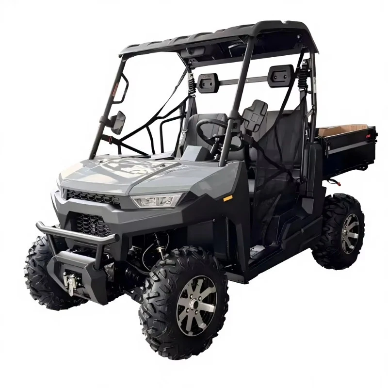 Reliable 72V Electric Farm UTV Multi Functional Cargo Hauler Side By Side Utility Vehicle Direct Factory Wholesalers