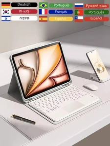 iPad Pro 13 11ケースM4 M2 2025 M3エア13 11 5 4 10.2 9 8 7ジェネレーションケースBluetoothキーボード 8ベストセールスiPad Proキーボード-4