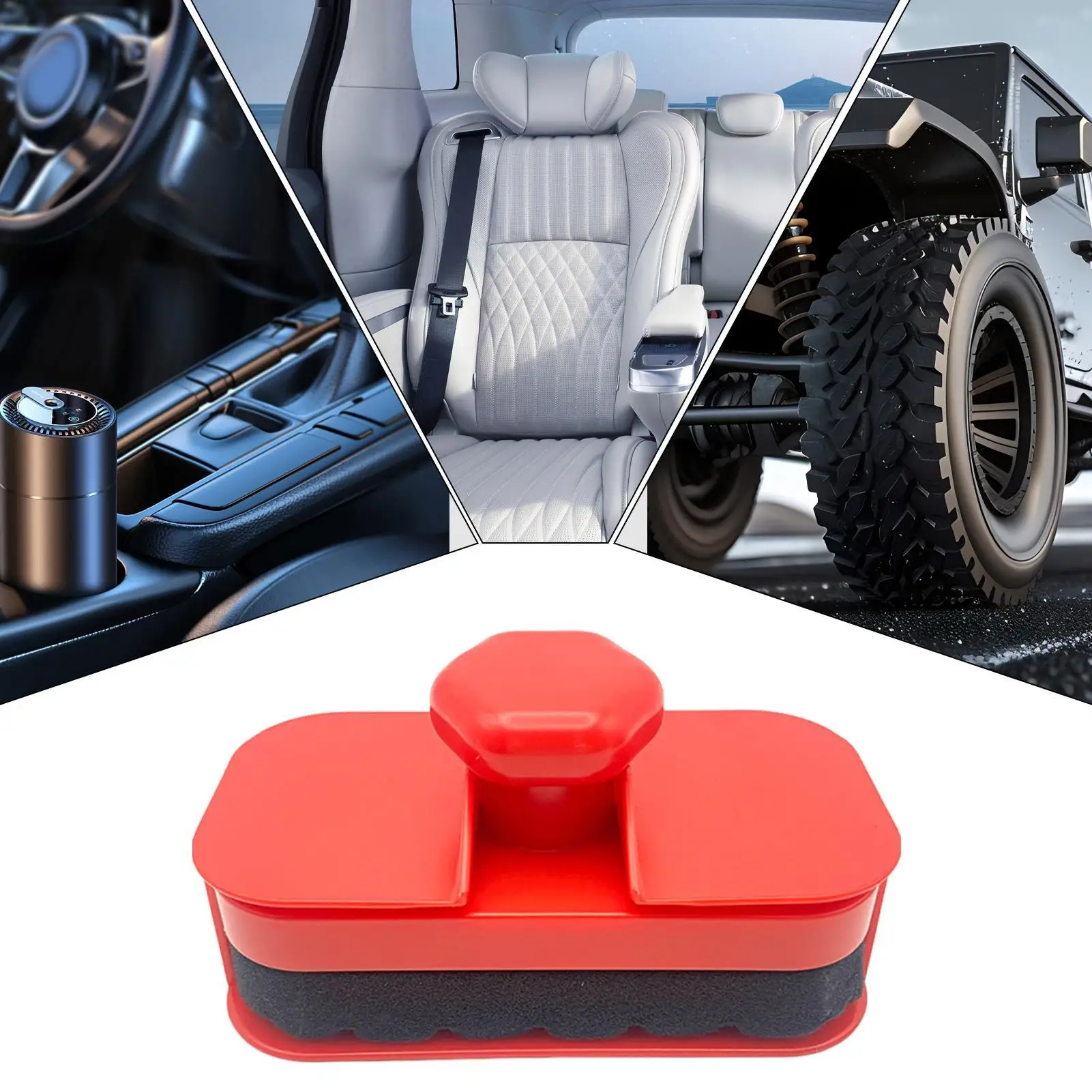 

Губка для блеска шин, автомобильный восковой аппликатор с крышкой, многоразовая щетка для ухода за автомобилем, чистящее колесо, нанесение детализации салона