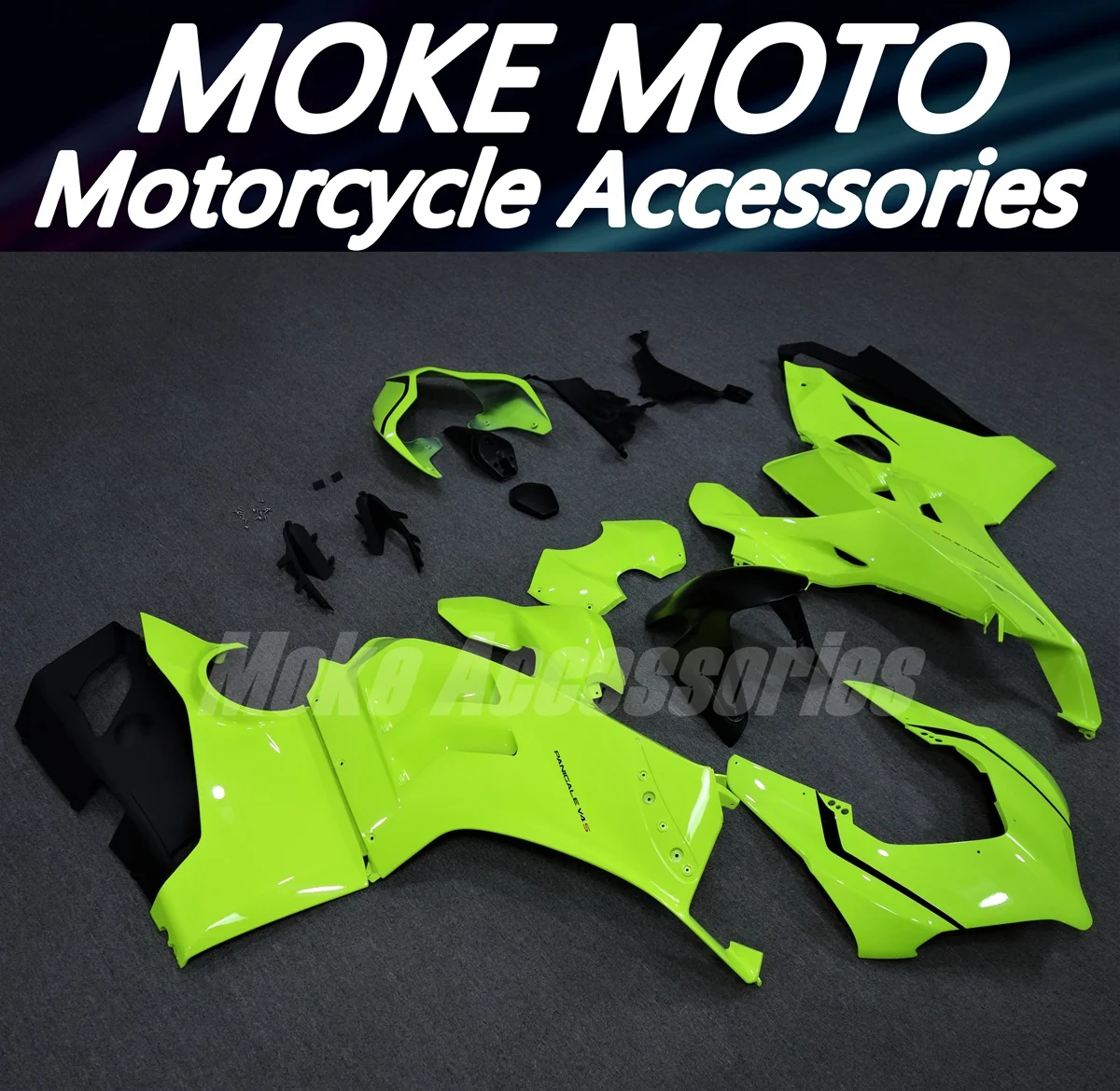 

Fairings Kit Fit For Panigale v4s v4r 2020 2021 Bodywork Set 20 21 Abs High Quality Injection Fluorescence Black Neon