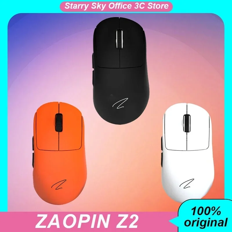 Zaopin Z2 Wireless Mouse  PAW3395 26000DPI Bluetooth wireless wired 3 Mode Lightweight Gamer Mouse Office accessories game gifts